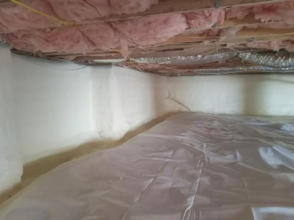 Crawl space encapsulation with closed-cell spray foam for Flat Roof Repair in Murphy